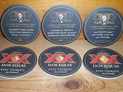 Dos Equis Xx  The Most Interesting Man In The World  Beer Bar Coasters New • $12.99