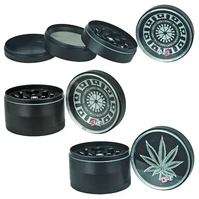 Dry Herb Grinder Roulette Style Large 60mm 4 Piece Kitchen Crusher Poker Design • £11.95