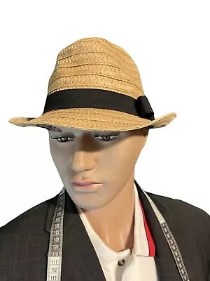 Unisex Fedora Trilby Gangster Cap Summer Beach Sun Straw Panama Hat • $7.51