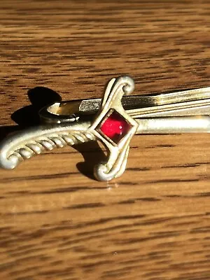 Men's Vtg Hickok USA Sword Tie Clasp Clip Bar (3 ) Adjustable Steampunk Scimitar • $11