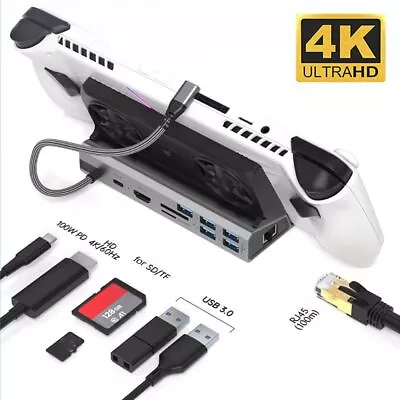 £44.35 • Buy Gigabit Ethernet USB Type-C Hub Docking Station For ASUS ROG Ally Desktop