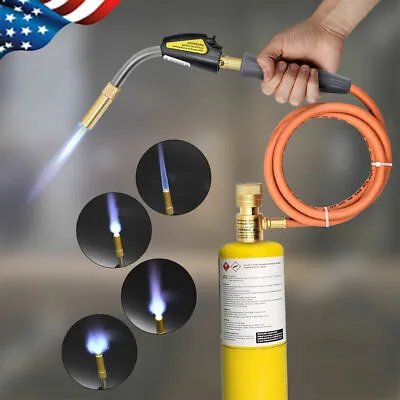 Mapp Gas Plumbing Turbo Burner Torch Propane Soldering Brazing Welding Torch Kit • $38