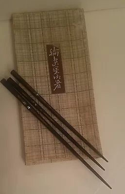 Lot Of 10 Vintage Lacquer Japan Chopsticks With Storage Box 3 Extra Chopsticks • $16