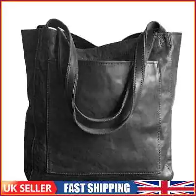 £16.82 • Buy Retro Women Casual Soft PU Leather Solid Color Large Capacity Tote Shoulder Bags