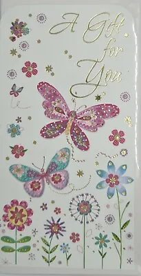 £1.25 • Buy Money Wallet Gift Voucher Card & Envelope - Butterfly Design