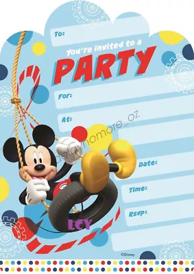 Disney Micky Mouse Birthday Baby Shower Party Supplies 16 Invitations Envelopes • $5.89