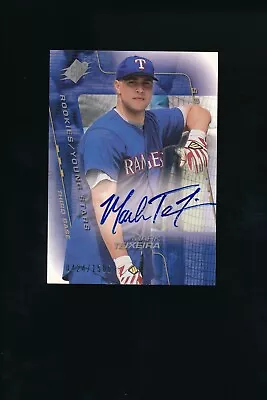 2001 SPX #207 Mark Teixeira Auto 0424/1500 Texas Rangers RC • $29.95