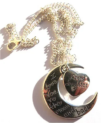 Gorgeous 'i Love You To The Moon And Back' Granddaughter Necklace Free Gift Bag • £4.99