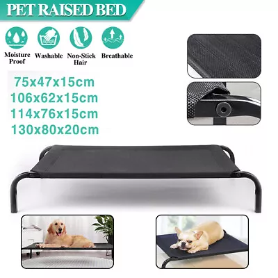 $20.99 • Buy Heavy Duty Pet Raised Bed Elevated Trampoline Hammock Cat Dog Mesh Raised Large