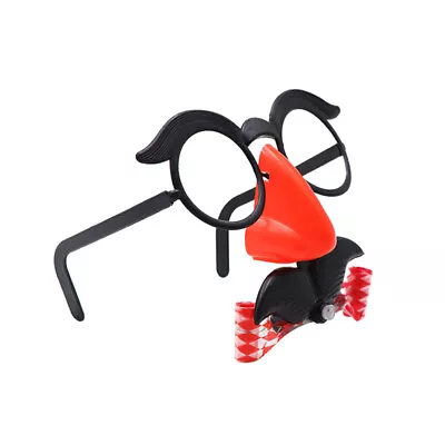 2PCS Funny Props Nose Mustache Glasses Whistle Costume Round Frame False Nose • $9.69