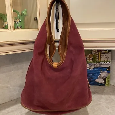 UGG Australia Burgundy Wine Red Classic Suede Hobo Shoulder Handbag Purse • $129