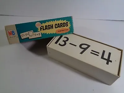 Milton Bradley Subtraction Flash Cards (75) Vintage Homeschool Teacher Aid 1964 • $9.95