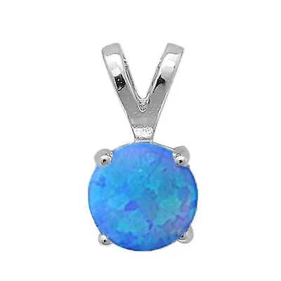 1.25 Ct. Black Opal Round Pendant Necklace Set In Solid Sterling Silver • $39.95