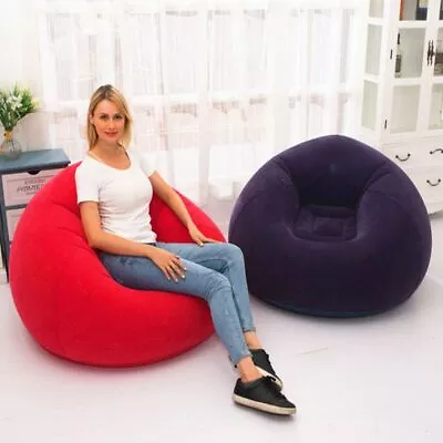 Tatami Living Room Inflatable Sofa Bean Bag Sofas PVC Lounger Seat Lazy Chairs • $58.59