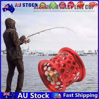 AU Low Profile Casting Fishing Reel Modified Line Cup For DAIWA Steez (Red) • $21.73