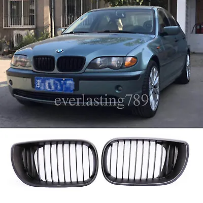 Black Kidney Front Grille For BMW E46 3 Series 4D 2001-2004 LCI  Facelift Sedan • $23.98