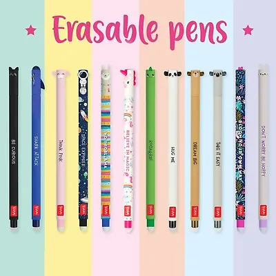 Legami Erasable Gel Pen 0.7mm - Kawaii School Stationery - Pens Refill Bundle • £2.95