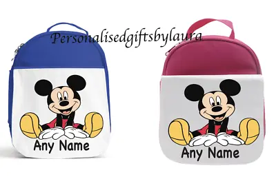 Mickey Mouse Personalised Lunch Bag Kids School Insulated Lunch Bag • £14.99