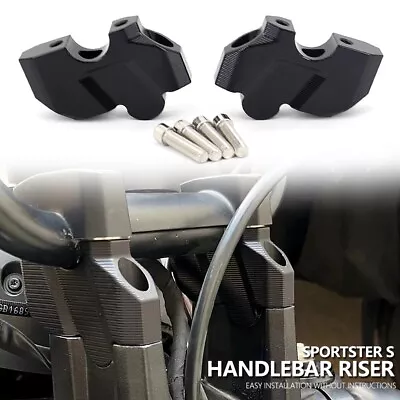 For Sportster S Handlebar Riser Bar Mount Handle Clamp 2021 2022 Motorcycle • £59.99