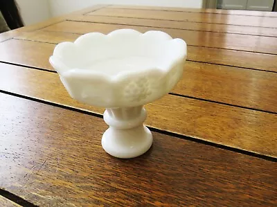 Vintage Milk Glass Candle Holder Compote Westmoreland Paneled Grape • $14.99