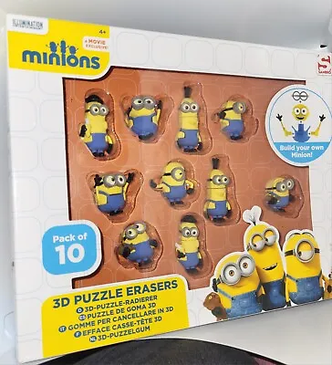 Minions Despicable Me 3d Puzzle Novelty Erasers Figures Brand New! • £9.99