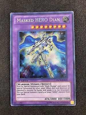 Yugioh Masked HERO Dian PRC1-EN019 Secret Rare 1st Edition MP • $2.89