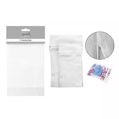 2x Zipped Laundry Washing Machine Mesh Net Bra Socks Lingerie Underwear Wash Bag • £2.99