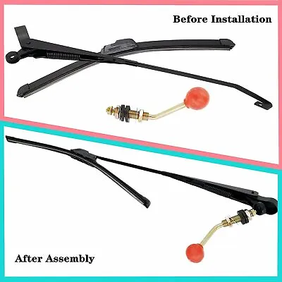 2Set 15.7  UTV Hand Operated Manual Windshield Wiper Kit For Polairs RZR Ranger • $14.49