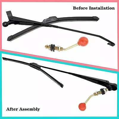 Universal Manual Wiper Accessories Manual Windshield Wipe Set Replacement Kit • $12.49