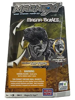 Mega Bloks Magnext Triceratops Magna Bones Tri-tops In Crate Set 29613 • $29.88