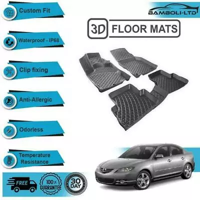 3D Molded Interior Car Molded Floor Mat For Mazda 3 2003-2008 (Black) • $94.90