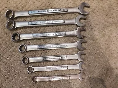 CRAFTSMAN COMBINATION WRENCH SET MADE USA 7pc 3/8  7/16 1/2 9/16  5/8  11/16 3/4 • $24.99