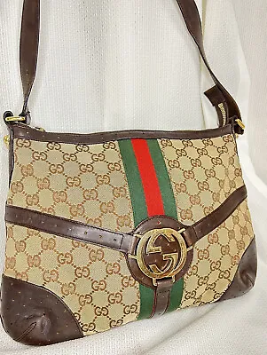 Gucci Sherry Line Shoulder Bag Interlocking GG Canvas  A0066 From Japan • £188.87