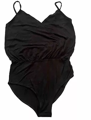 Miss Selfridge Wrap  New  Bodysuit Black  Size 12 Uk • £5