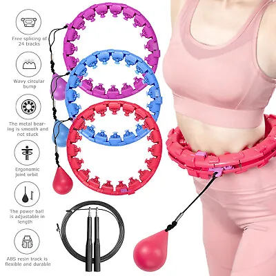 Hula Hoop Collapsible Weighted Fitness Waist Abs Exercise Gym Workout Body Build • $26.90