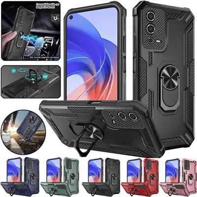 For OPPO A74 A54 A57 A77 A53 A92 A12 Heavy Duty Shockproof Ring Stand Case Cover • $10.79