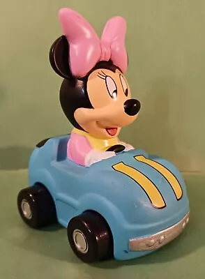 Minnie Mouse Pink Bow Driving Blue Car W/Yellow Stripes Disney Parks • $4.99