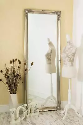 £143.50 • Buy Extra Large Full Length Silver Wall Mirror Antique 6Ft6 X 2Ft6 198cm X 75cm
