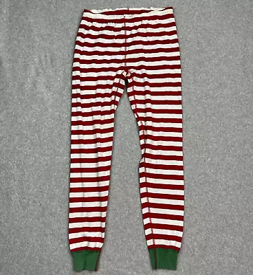 Hannah Anderson Pajama Bottom Adult Women Medium Red White Stripe Long John Pant • $18.95