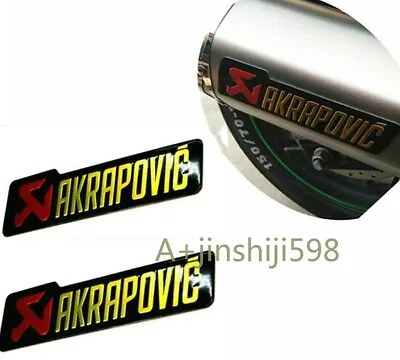 2pcs Akrapovic Aluminium Heat-resistant Motorcycle Decal Exhaust Pipes Sticker • $6.93