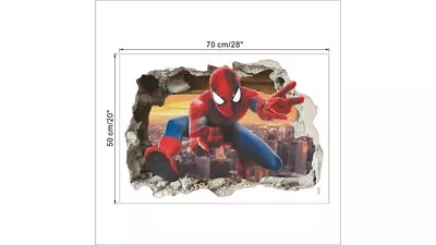 Spiderman Designed 3D Window Wall Sticker Removable Kids Decals Art • $14.99