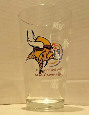 Minnesota Vikings Norse Logo - Miller Lite Beer - Clear Glass - Pint • $14.12