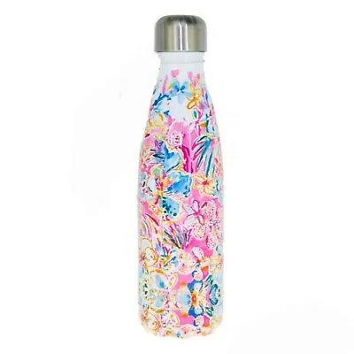 Starbucks S'well Lilly Pulitzer 17 Oz Water Bottle Pink Resort Floral Thermos • £38.56