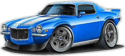 Cartoon Car Wall Decal 1970-73 Camaro Z-28 350 LT-1 Cartoon Car Boys Room Art • $44.99