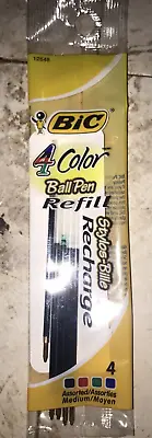 BIC 4 Color Ball Pen Refill Stylo-Bille Recharge Refills-New-SHIPS N 24 HOURS • $14.88