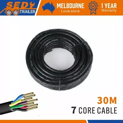 Core Wire Cable 30M X 7 Trailer Cable Automotive Boat Caravan Truck Coil V90 PVC • $61.99