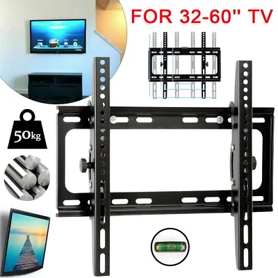 $16.29 • Buy TV Wall Mount Bracket Tilt 15 Slim LCD LED 32 37 40 42 45 47 50 55 57 60 Inch 