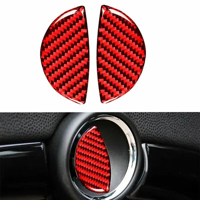Red Carbon Fiber Door Handle Trim Sticker Cover Fit For Mini Cooper R56 • $10.90