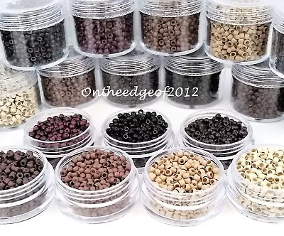 500/1000 Silicone Lined Nano Micro Rings Beads For Nano Tip Hair Extension USA • $15.99