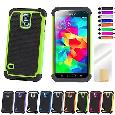 Dual-Layer Shockproof Heavy Duty Case Cover For Samsung Galaxy S Phones • £3.99